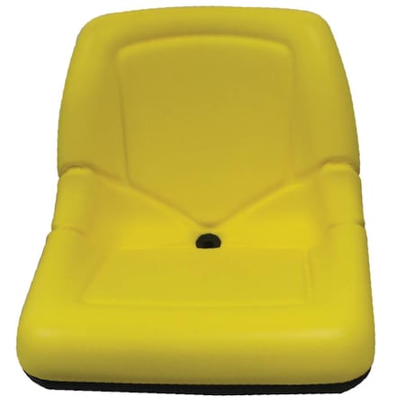 Yellow Low Back Bucket Style Plastic Pan Seat With Drain Hole For John Deere
